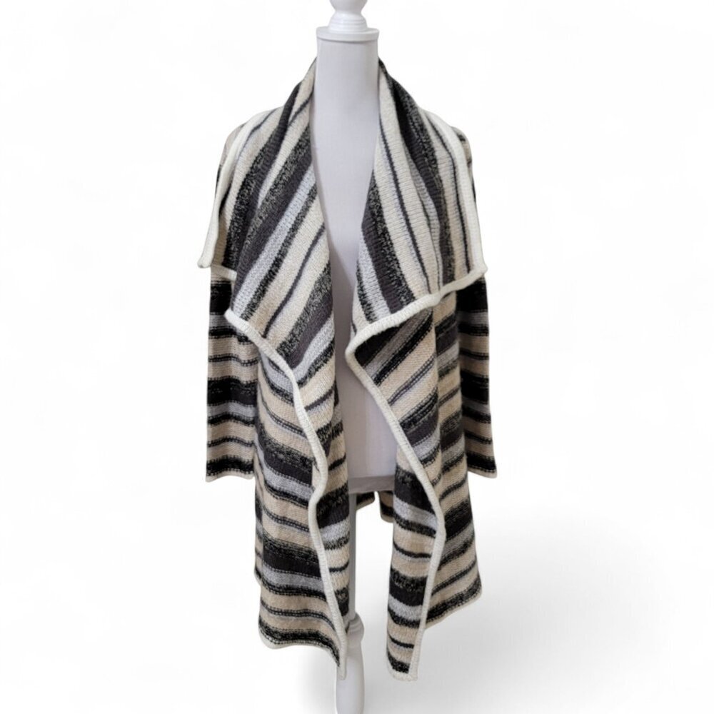 Kensie Size XS/S Open Front Striped Cardigan Sweater, Excellent Used Condition